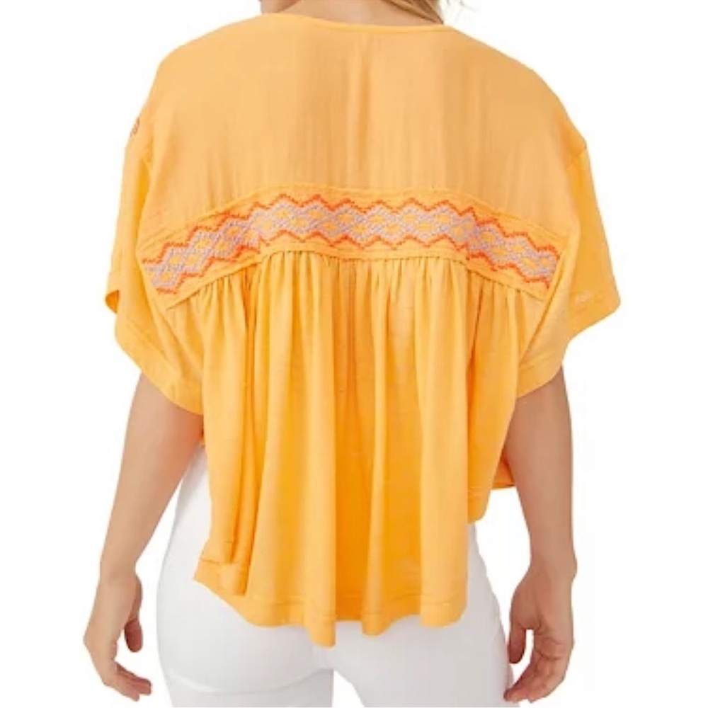 Free People! Market Tee In Carrot Ginger NWT! - Picture 5 of 10